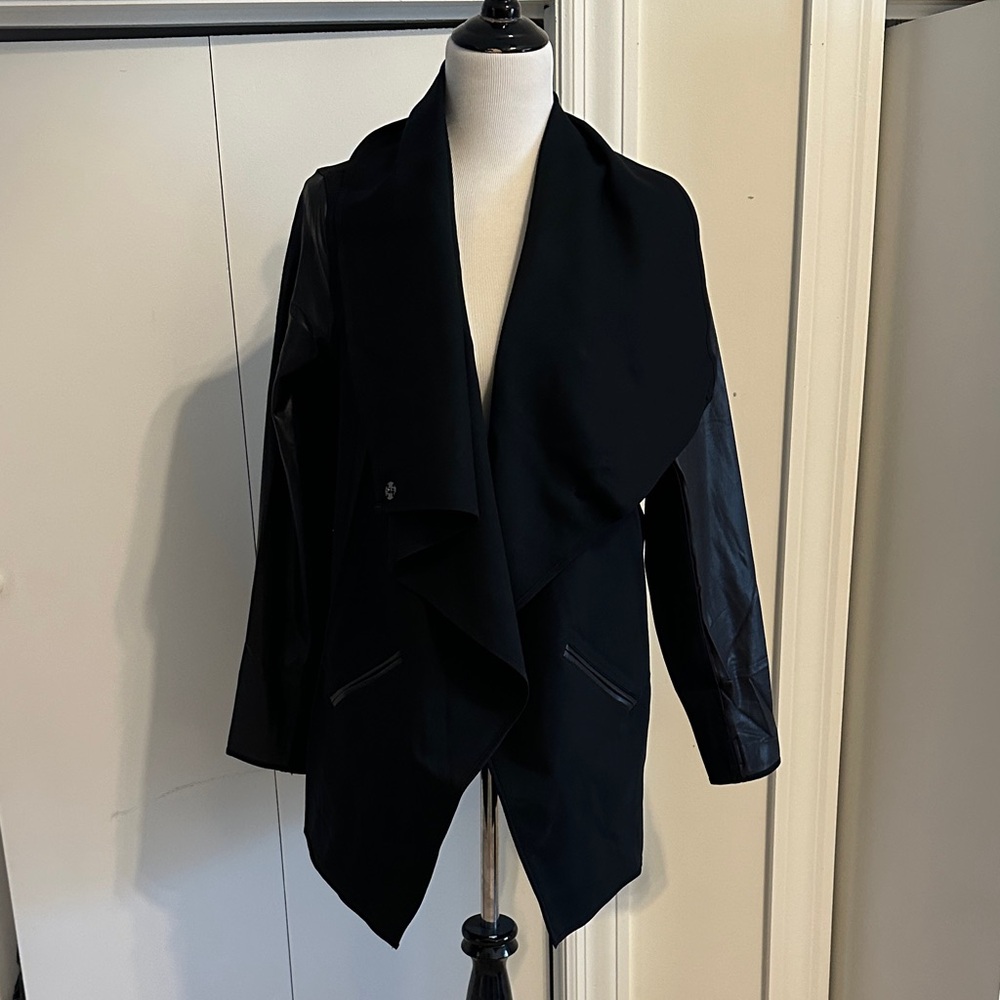 SPANX Elegant Black Draped Blazer